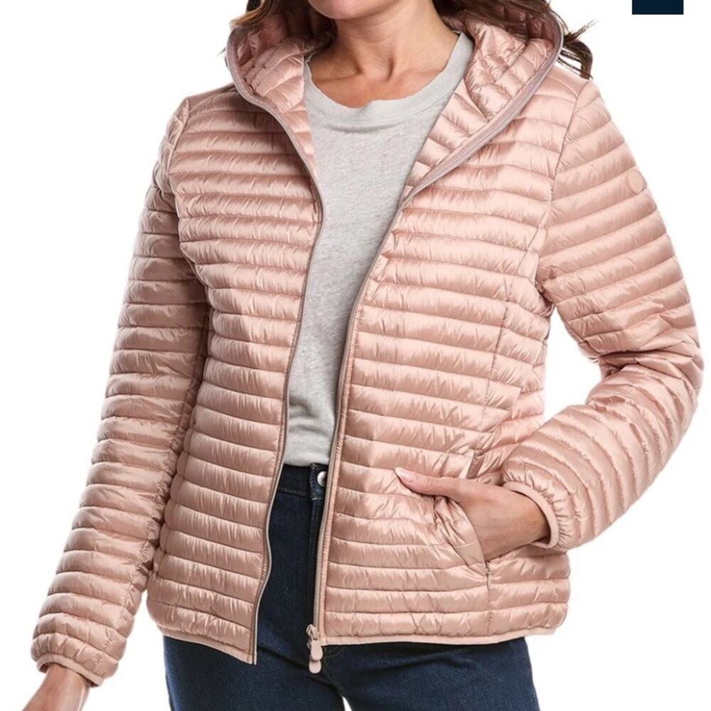 Save The Duck size 2 medium powder pink Quilted Jacket puff coat